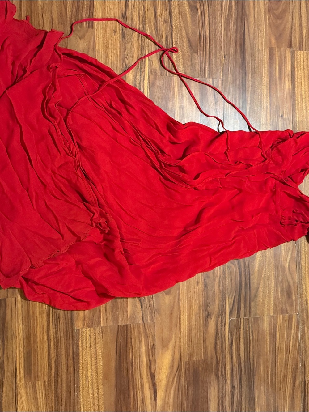 Reformation Red Spaghetti-Strap Maxi Dress